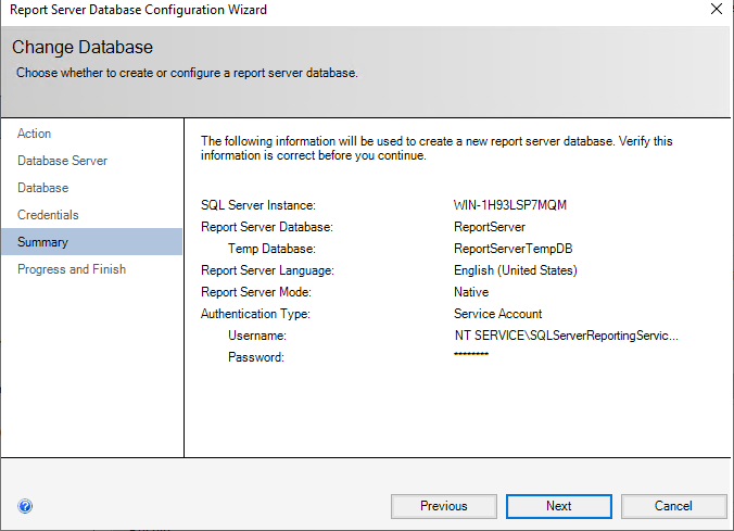 Create Database Summary