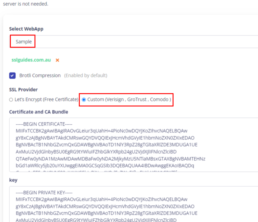 CloudStick SSL Details