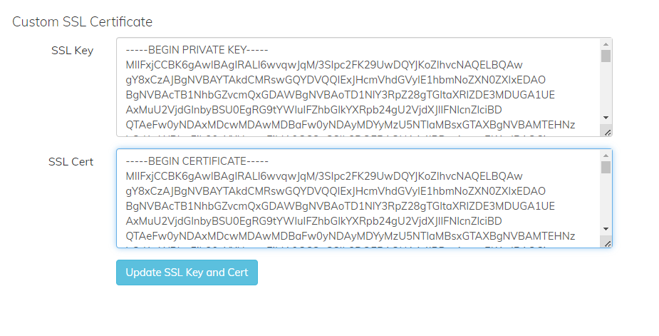 Serverpilot Enter ssl details